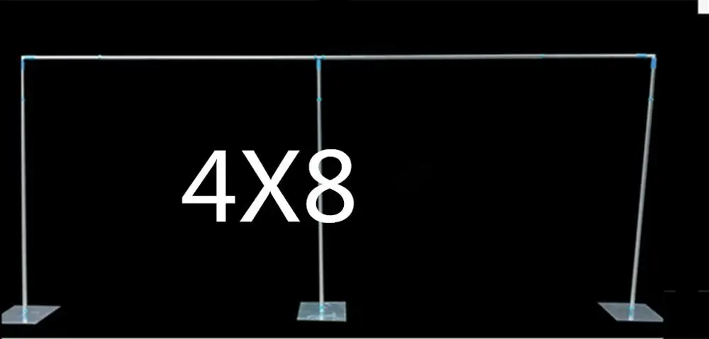 3x3 м 3X6 м Нержавеющая сталь трубы стойка для свадебной церемонии с возможностью расширения Rods фоне кадров для свадебного мероприятия и вечерние украшения R6 - Цвет: 4x8M