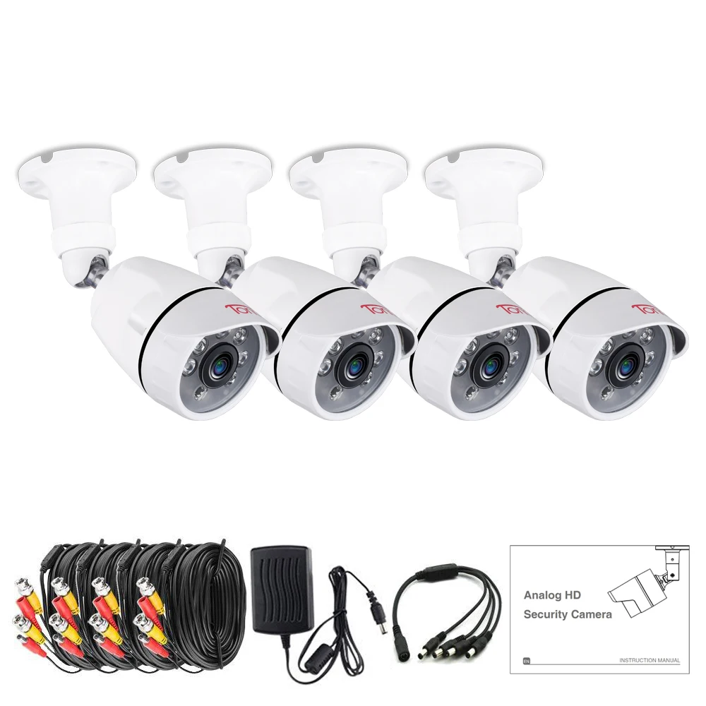 

Tonton 1080P 4 PACK HD 2.0MP Hi-Resolution CCTV Security Camera with 82ft Night Vision Waterproof for 1080P FULL HD DVR Systems