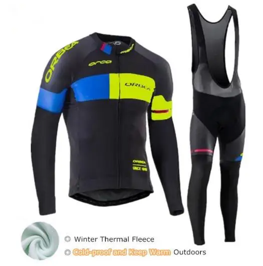 ORBEA термальность флис мужские зимние трикотаж комплект Ropa Ciclismo Invierno супер теплый