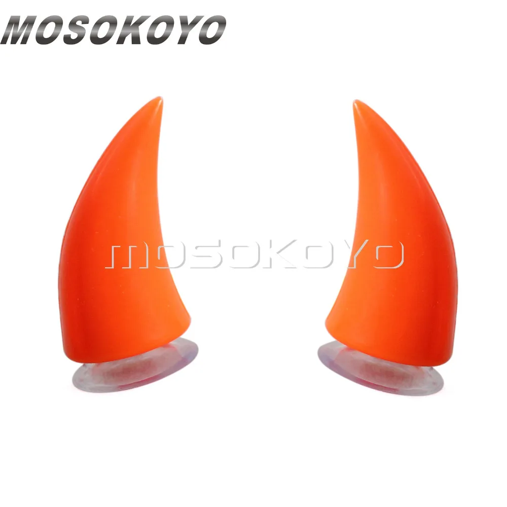 2 шт. рожковый шлем для мотоцикла дьявола присоска на присоске черный синий