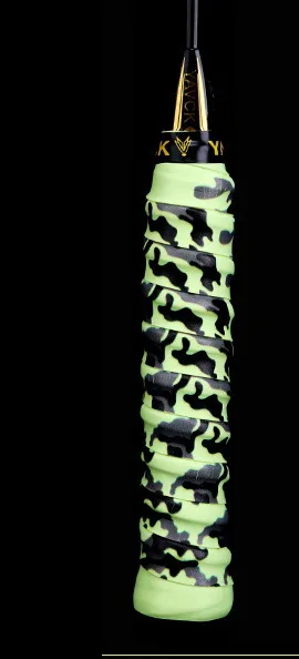 bright green Камуфляжный принт, противоскользящая рукоятка для бадминтона, теннис, овергрип, падель, над захватом, пота, повязка для удочки, намотка для ракетки, Сквош - Цвет: bright green