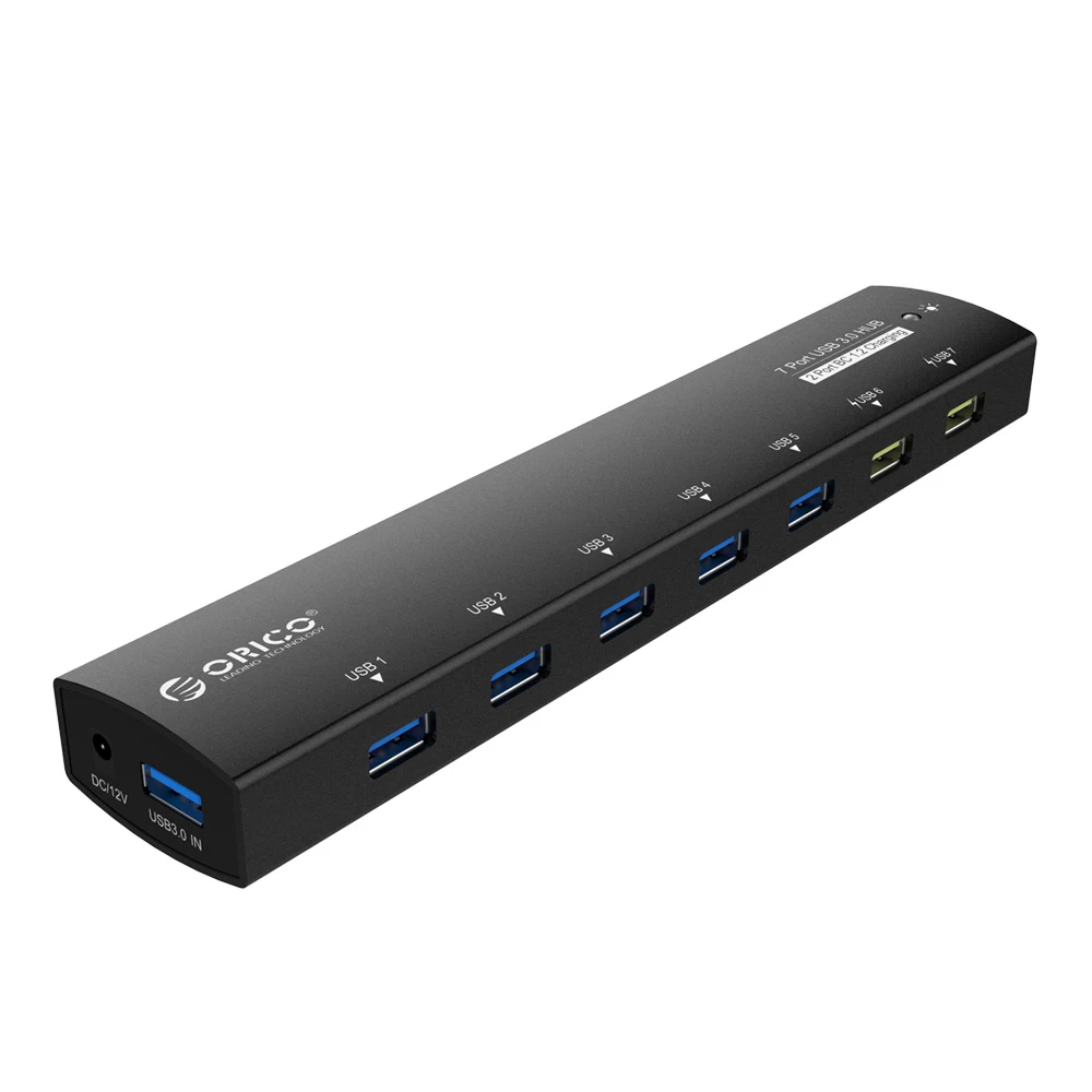 ORICO USB 3 0 концентратор 5 Гбит/с 7 портов Супер Скоростной адаптер питания