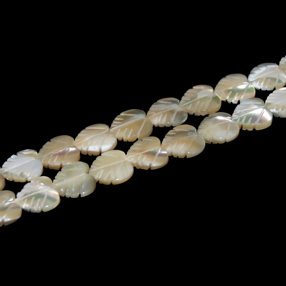 Оптовая продажа 2 цвета натуральный лист трохус верх камень белые бусины для