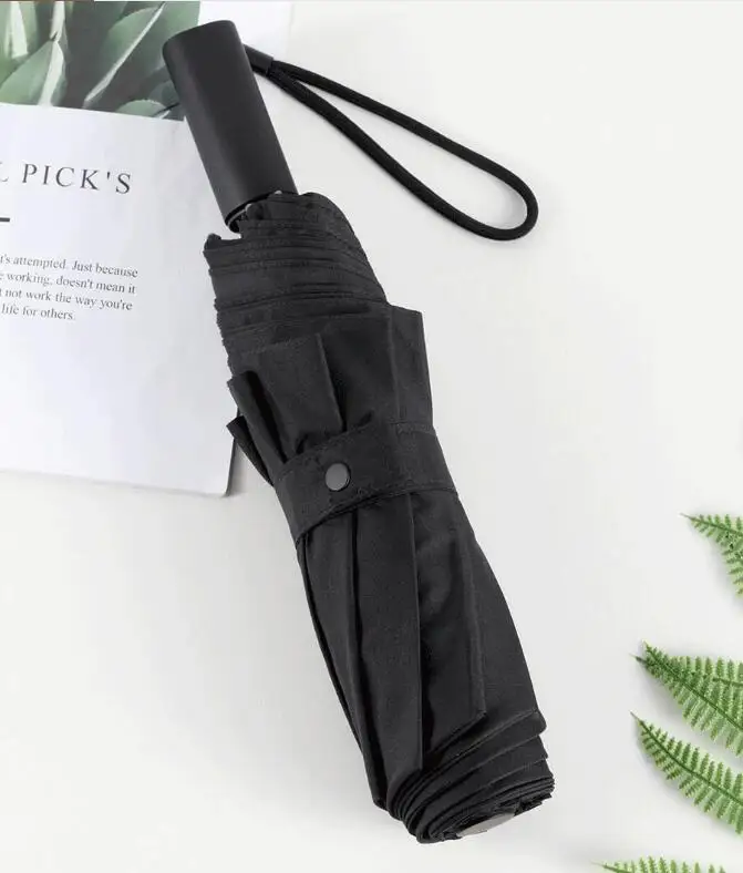 Черный Xiaomi Umbrella LSD ветрозащитный водонепроницаемый анти-УФ большой зонт усиленный три складной солнечный и дождливый LSD Umbrella H20 - Цвет: Черный