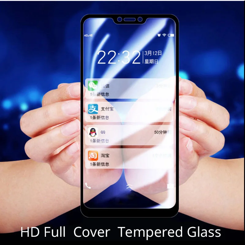 Защитная пленка для экрана телефона Vivo Y81 закаленное стекло с полным покрытием