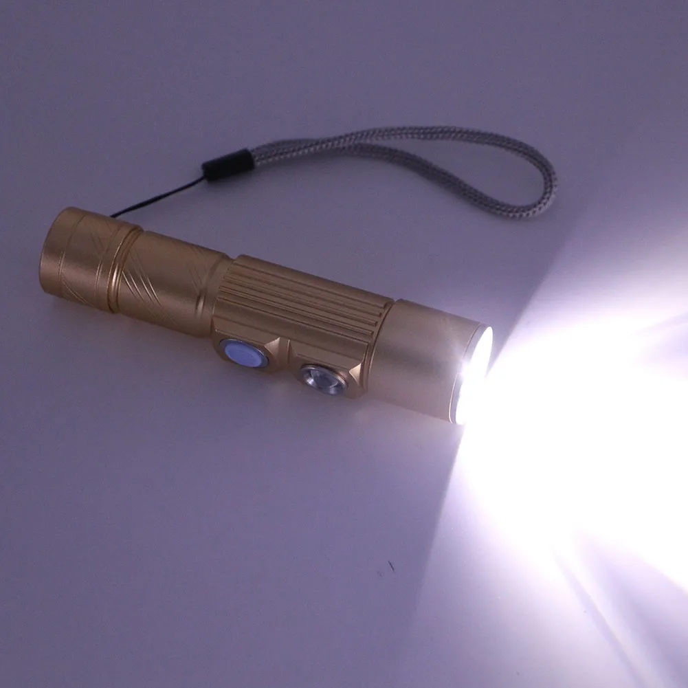 3 режима тактический фонарик мини перезаряжаемый зум Мощный USB светодиодный фонарик AC Lanterna для наружного дорожный светильник