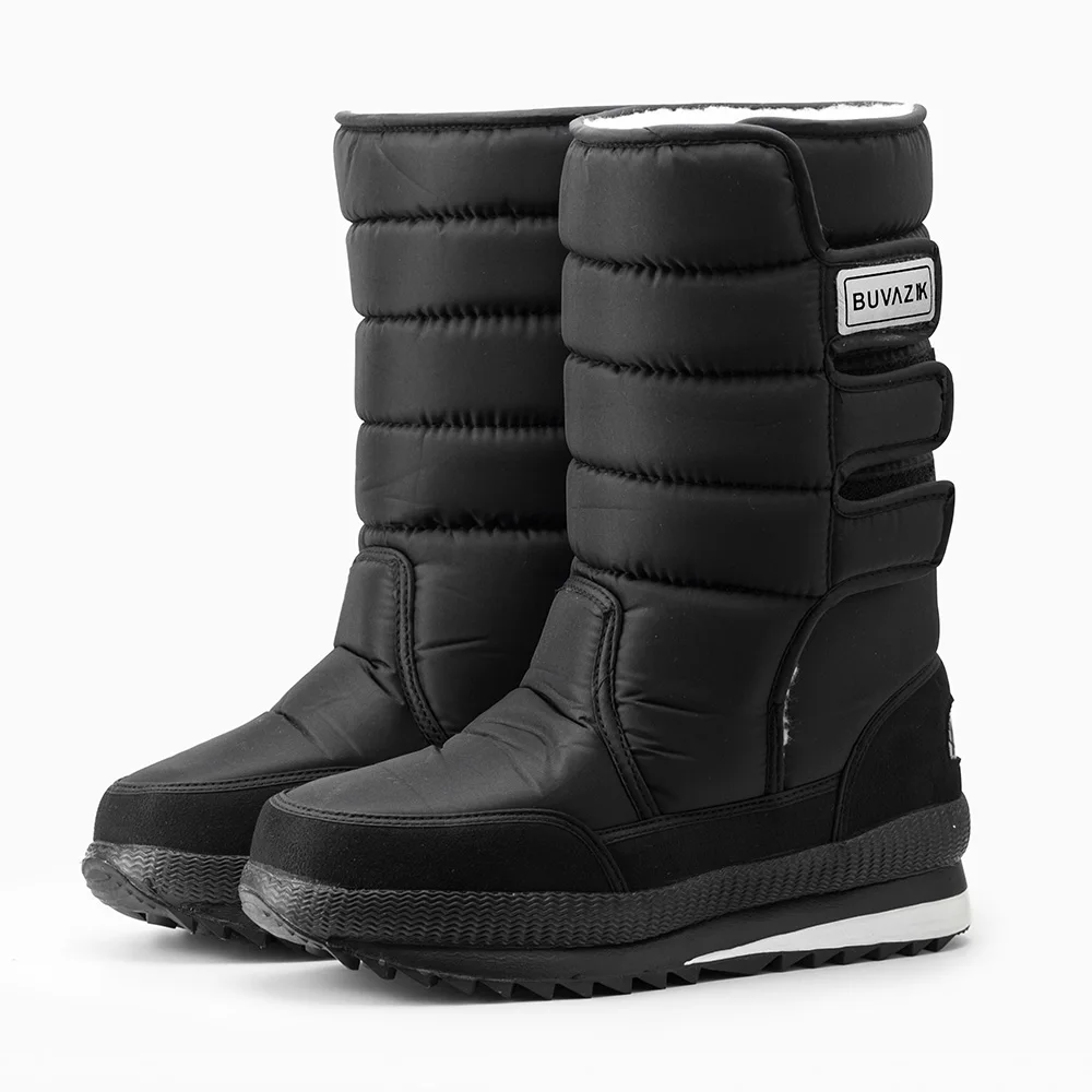 Мужские теплые сапоги утепленные Водонепроницаемые зимние с хлопковой тканью