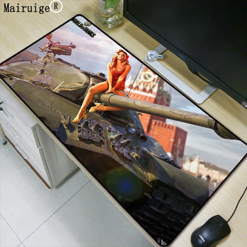 Laumans World of Tanks 70x30/80x30 см Ультра большая резиновая клавиатура коврики игровой коврик для мыши запирающийся край Настольный коврик для ПК ноутбука