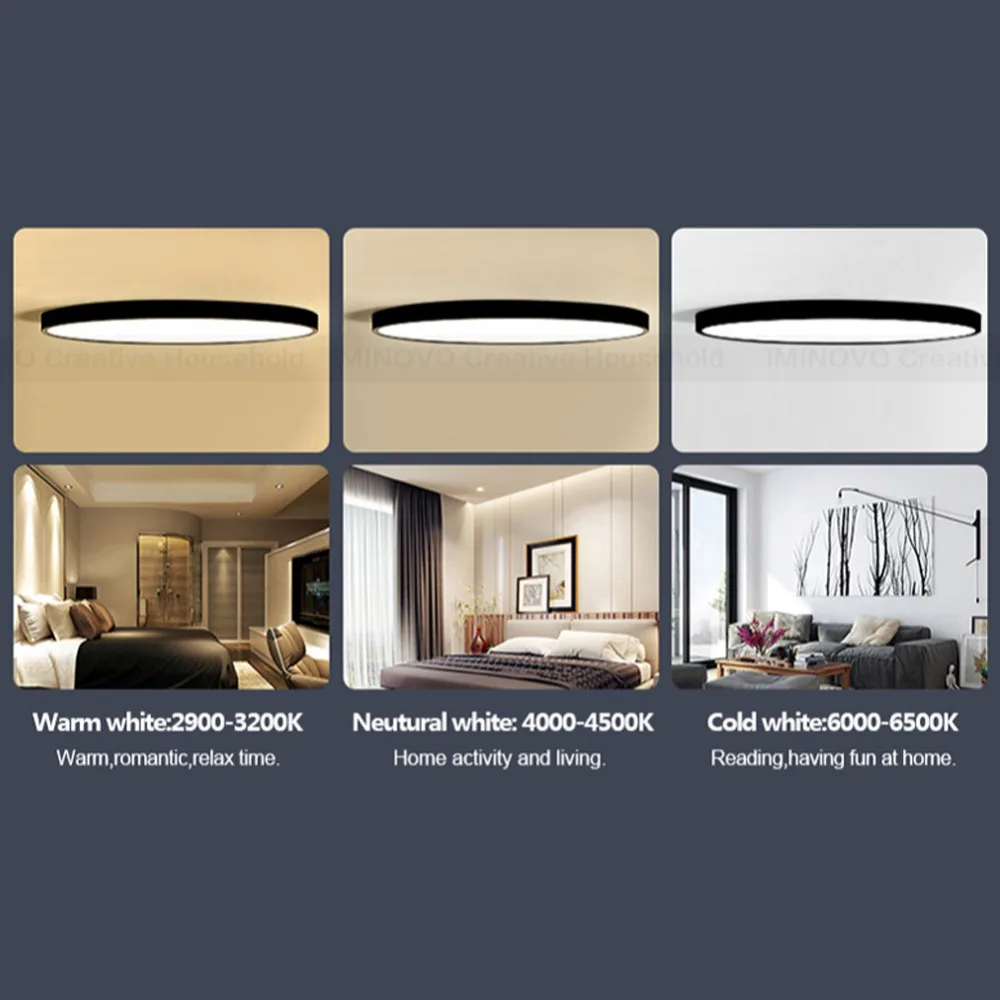 Lámpara de techo LED Macaron, Panel moderno, accesorio de iluminación redondo, Control remoto, montaje en superficie, dormitorio, sala de estar