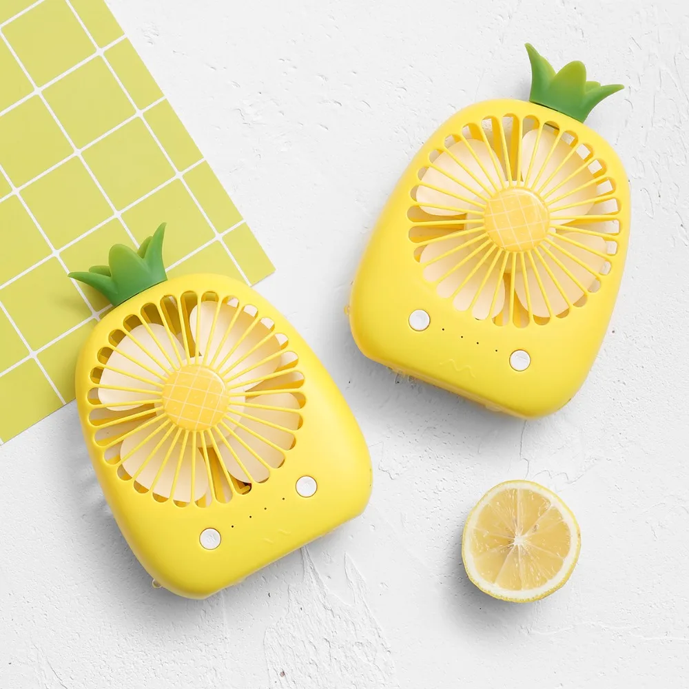 2019 новейший милый мини мультфильм ананас вентилятор 3 цвета USB Электрический