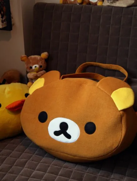 Симпатичная большая сумка Rilakkuma 1 шт. наплечная плюшевая расслабляющая с