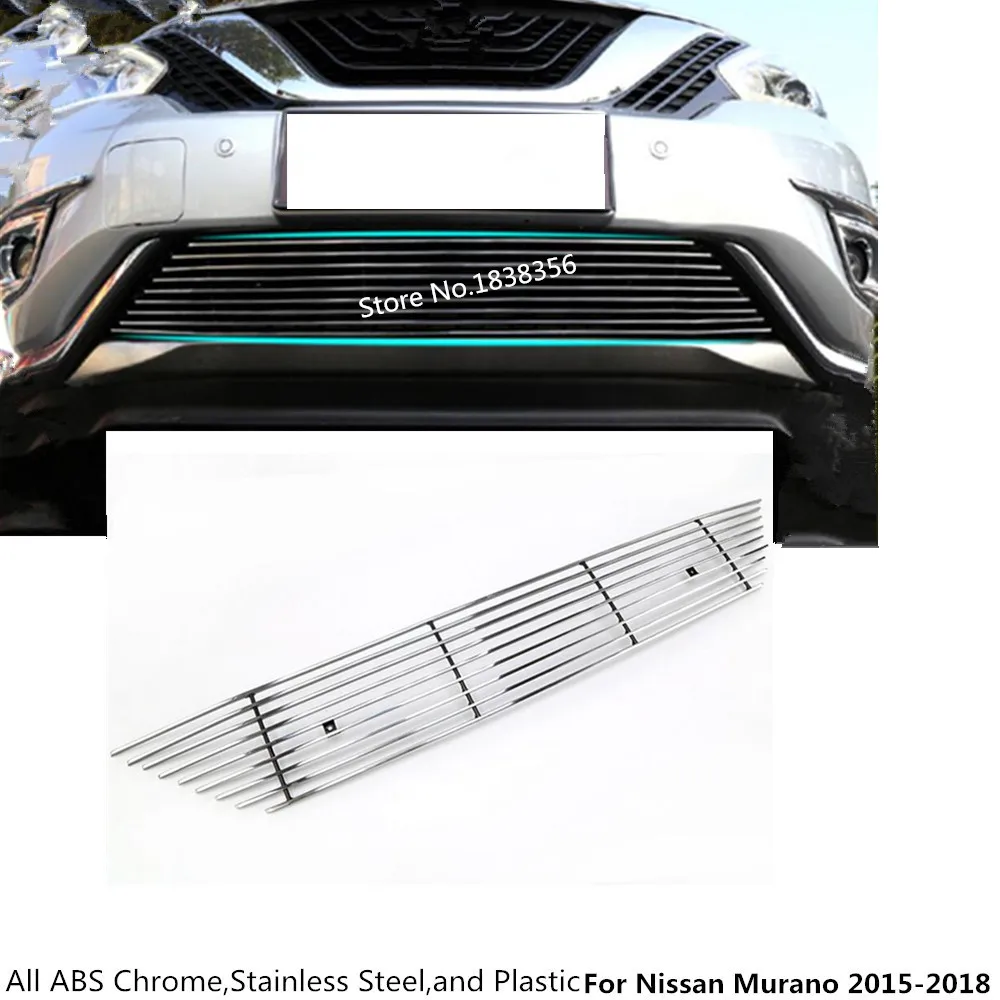 

Для Nissan Murano 2015 2016 2017 2018 авто детектор защиты тела нержавеющая сталь Отделка Передняя решетка панели 1 шт