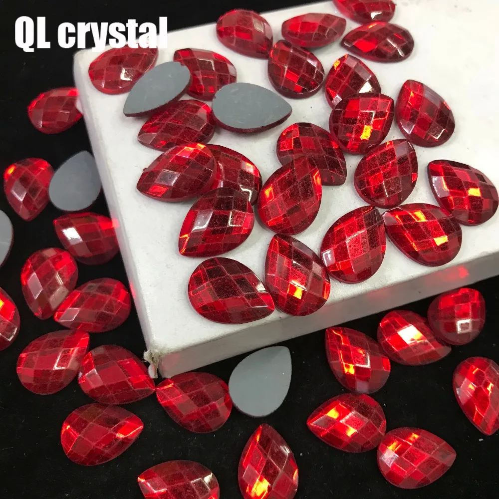 QL crystal 13x18mm Crystal popular DIY Clothes garments shose bags glue on flatbacks glass rhinestones | Дом и сад