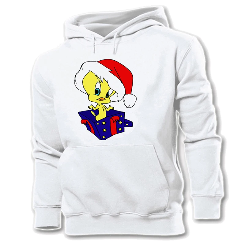 Забавная мультяшная птичка Твити, милый кролик баг и Черный кот Looney Tunes, Женская толстовка с капюшоном, пуловер с капюшоном - Цвет: YeWM596W