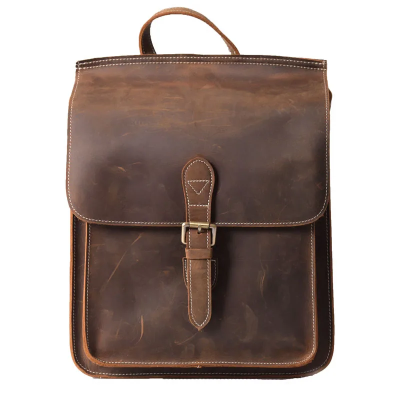 Рюкзак AETOO винтажный из воловьей кожи в стиле ретро|men backpack|vintage backpackbackpack school |
