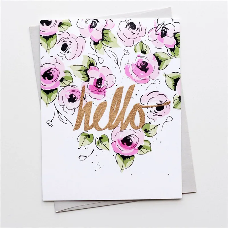 GJCrafts Flower Dies Clear Stamps and for Scrapbooking Photo Album Paper Crafts Die Cuts Card Making Stamp Sets | Дом и сад