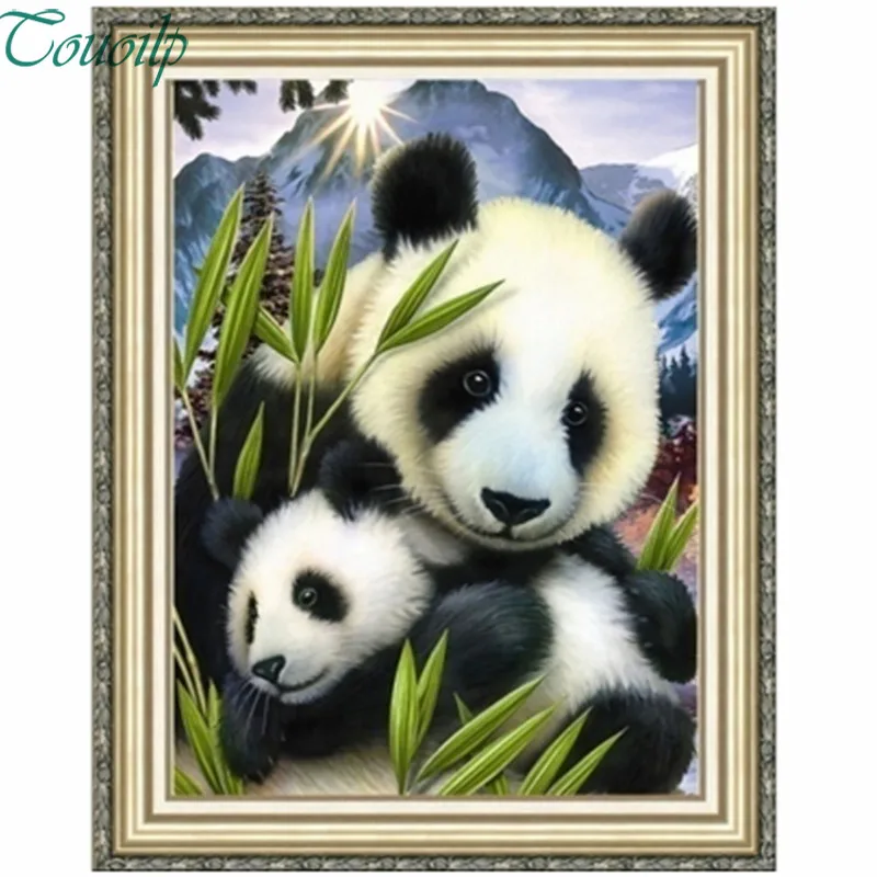 Touoilp DIY 5D dimond painting panda Animals full round diamond elvis sale Diamond embroidery Mosaic Christmas Gi | Дом и сад
