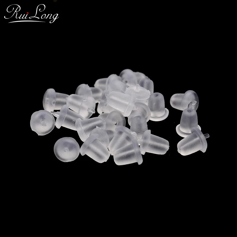 500 шт. силиконовые фиксаторы для серег Боба фурнитура и компоненты поделок|jewelry