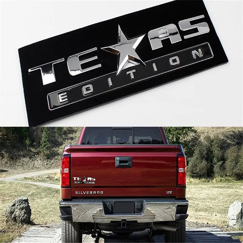 1х 3D Металлическая черная эмблема Texas Edition наклейка бейдж Для шевроя Сивера