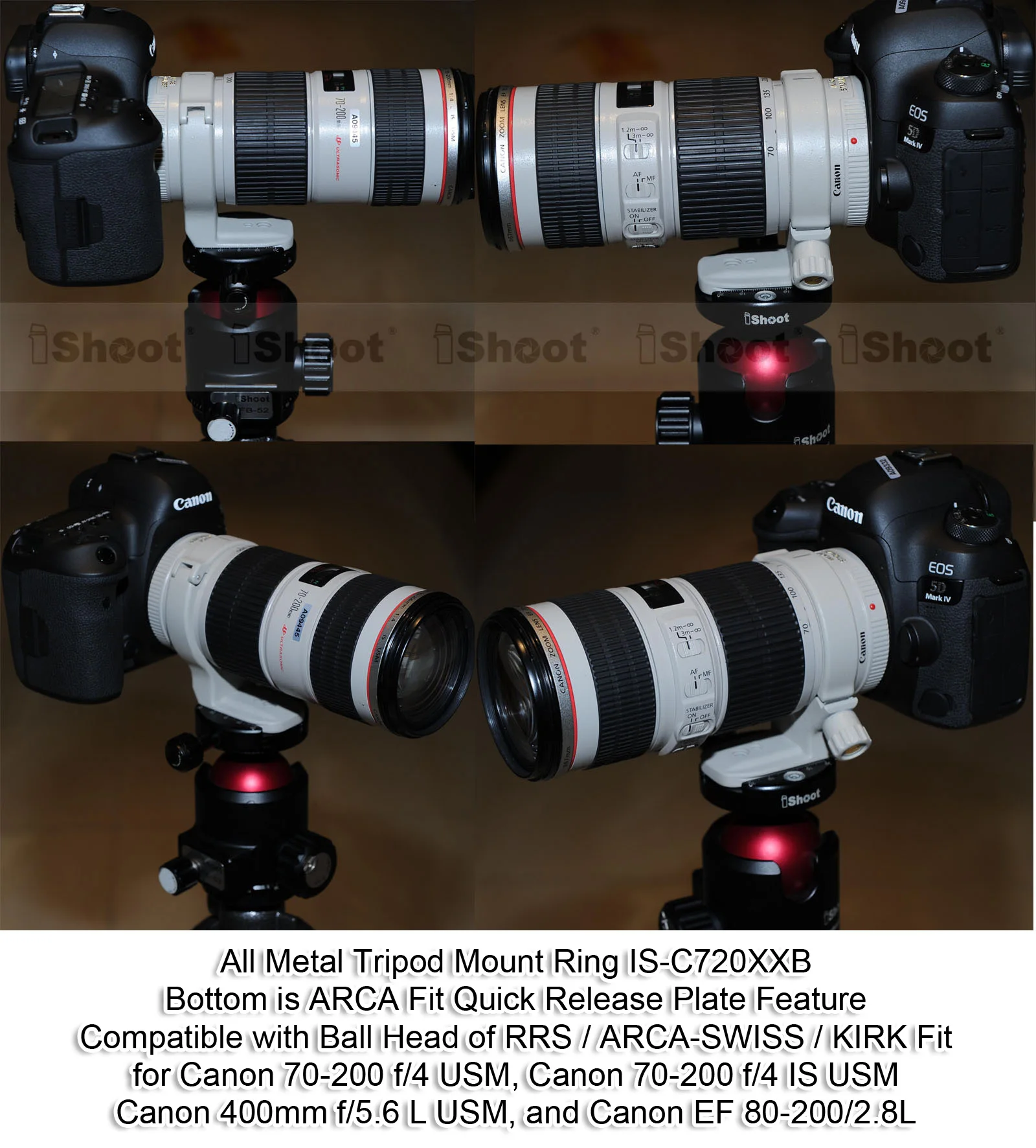 Кольцо для крепления объектива на воротнике Трипод Canon EF 70 200 мм f/4L USM IS 400 f/5 6 л 80