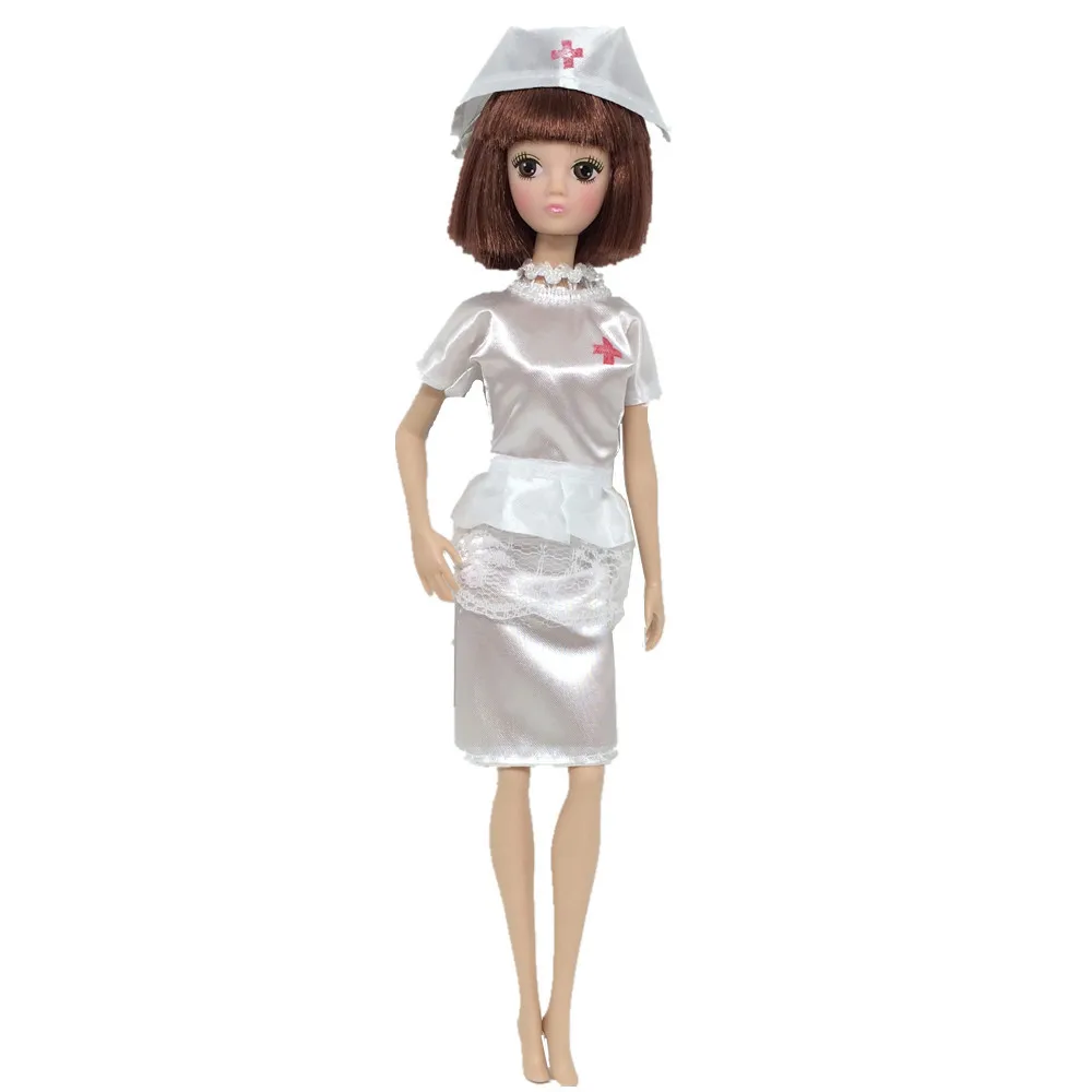 Кукла NK 2 компл./лот игрушки модная одежда униформа + шляпа белый ангел Женская