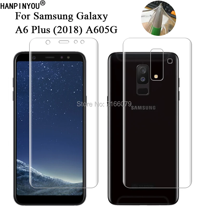 

For Samsung Galaxy A6 Plus A6+ (2018) A605G 6.0" Soft TPU Front Back Full Cover Screen Protector Transparent Protective Film