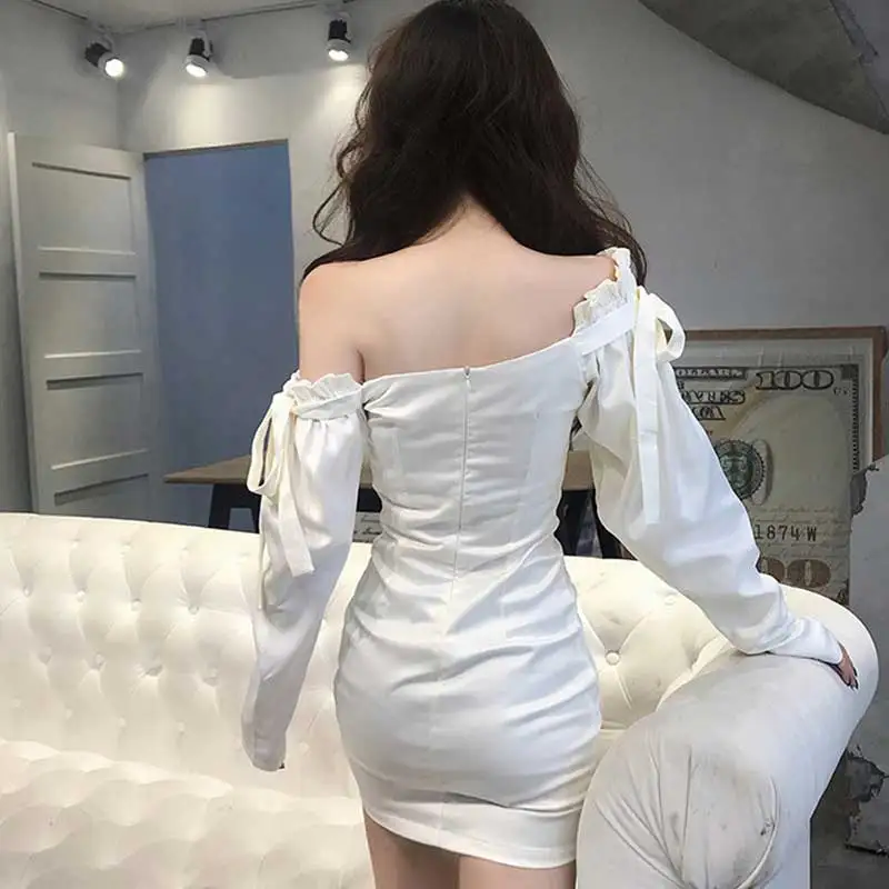 Для женщин сексуальное присборенное платье Короткое облегающее Плиссированное