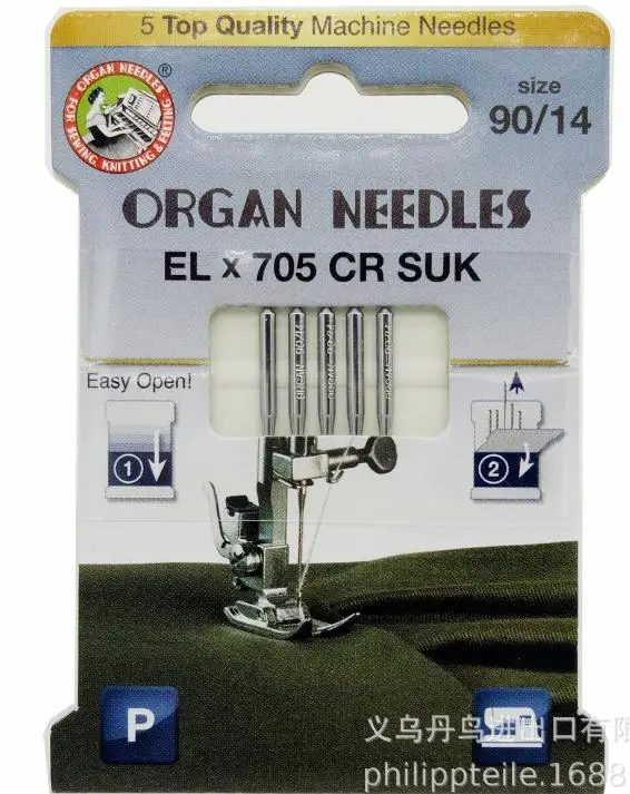 90 5 Высокое качество машинные иглы organ ELx705 CR SUK оверлок швейная машина специальная эластичная ткань иглы - Цвет: 90