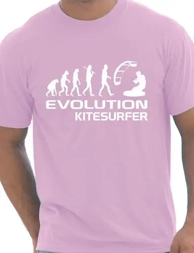 Забавная Мужская футболка Evolution Of Kitesurfer больше размера и яркости | одежда