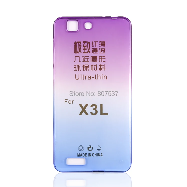 Мода Градиент Цвета Радуги Ясно ТПУ Прозрачный Чехол Для BBK VIVO X3 Тонкий Мягкий