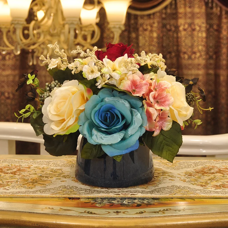 Цветочная ваза в стиле гостиной декоративная цветочная упаковка имитации цветов