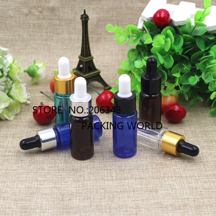 Пластиковая бутылка для животных 15 мл несколько цветов с алюминиевым ошейником