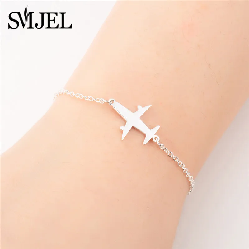 Браслет из нержавеющей стали SMJEL, Серебристый браслет с шармами в стиле панк для мужчин и женщин, бижутерия, 2019