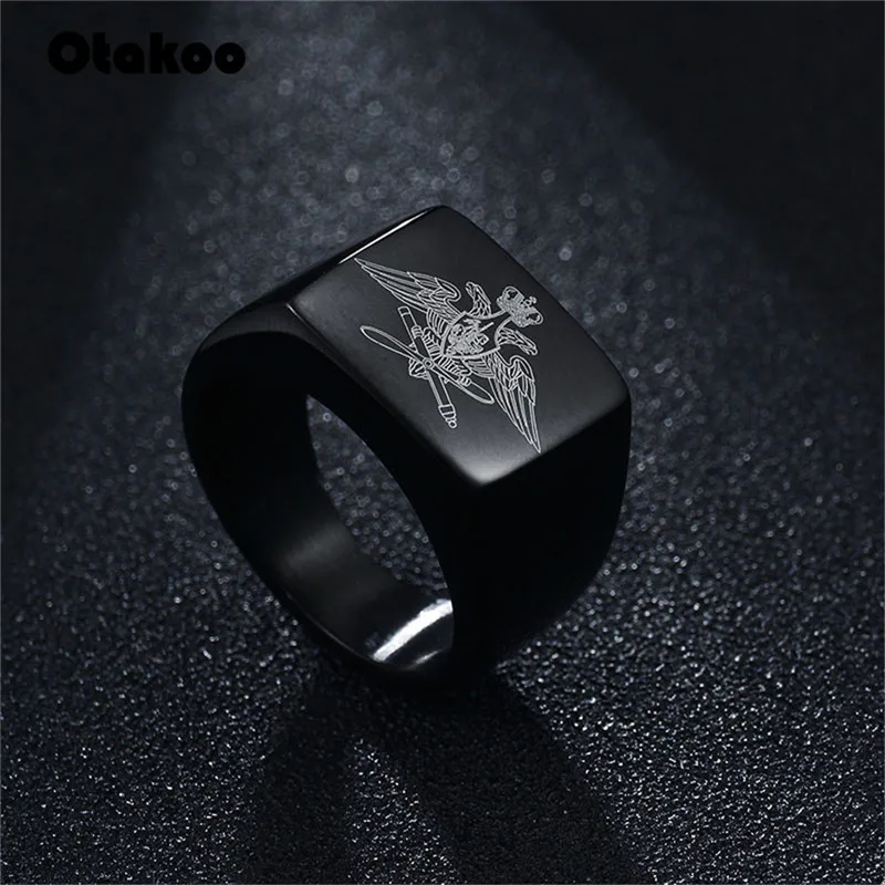 Мужское кольцо с орлом Otakoo средней длины из нержавеющей стали перстень в русском