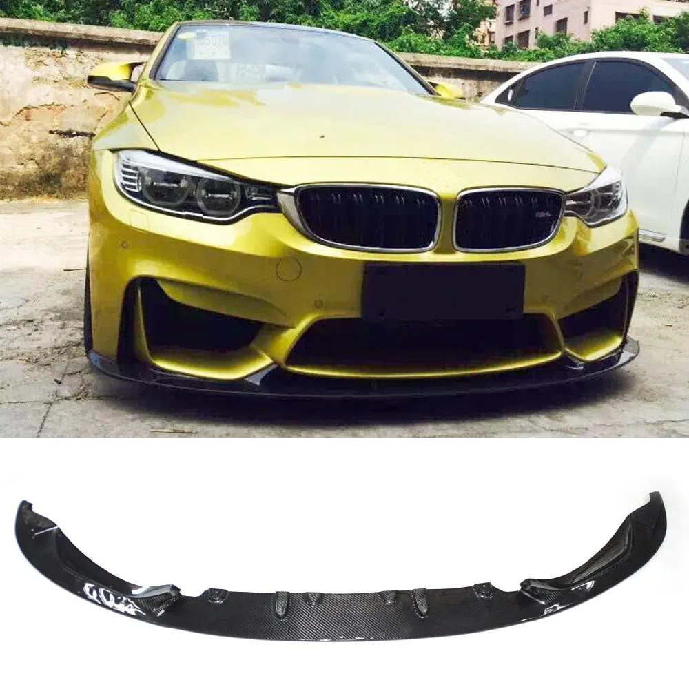 Для F80 F82 F83 Стайлинг из углеродного волокна передняя губа ДЛЯ BMW M3 M4 машина для
