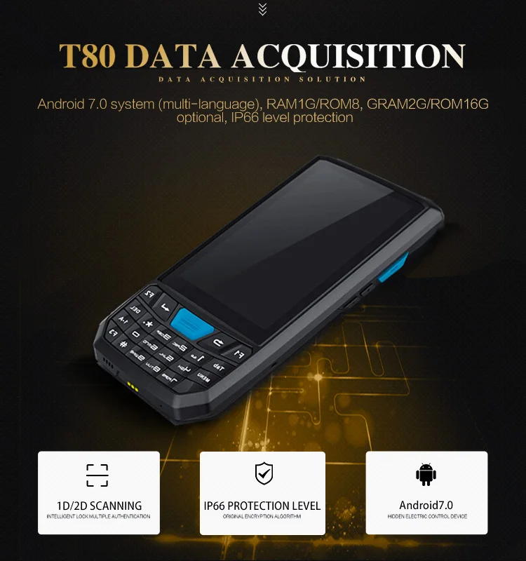 OEM промышленный беспроводной android 1d 2d сканер штрих кодов pda 4G Ручной терминал