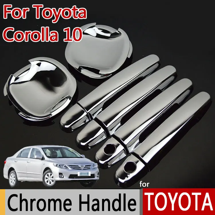 Чехлы для TOYOTA Corolla 10 E140 E150 (2006 2013) роскошные хромированные дверные ручки