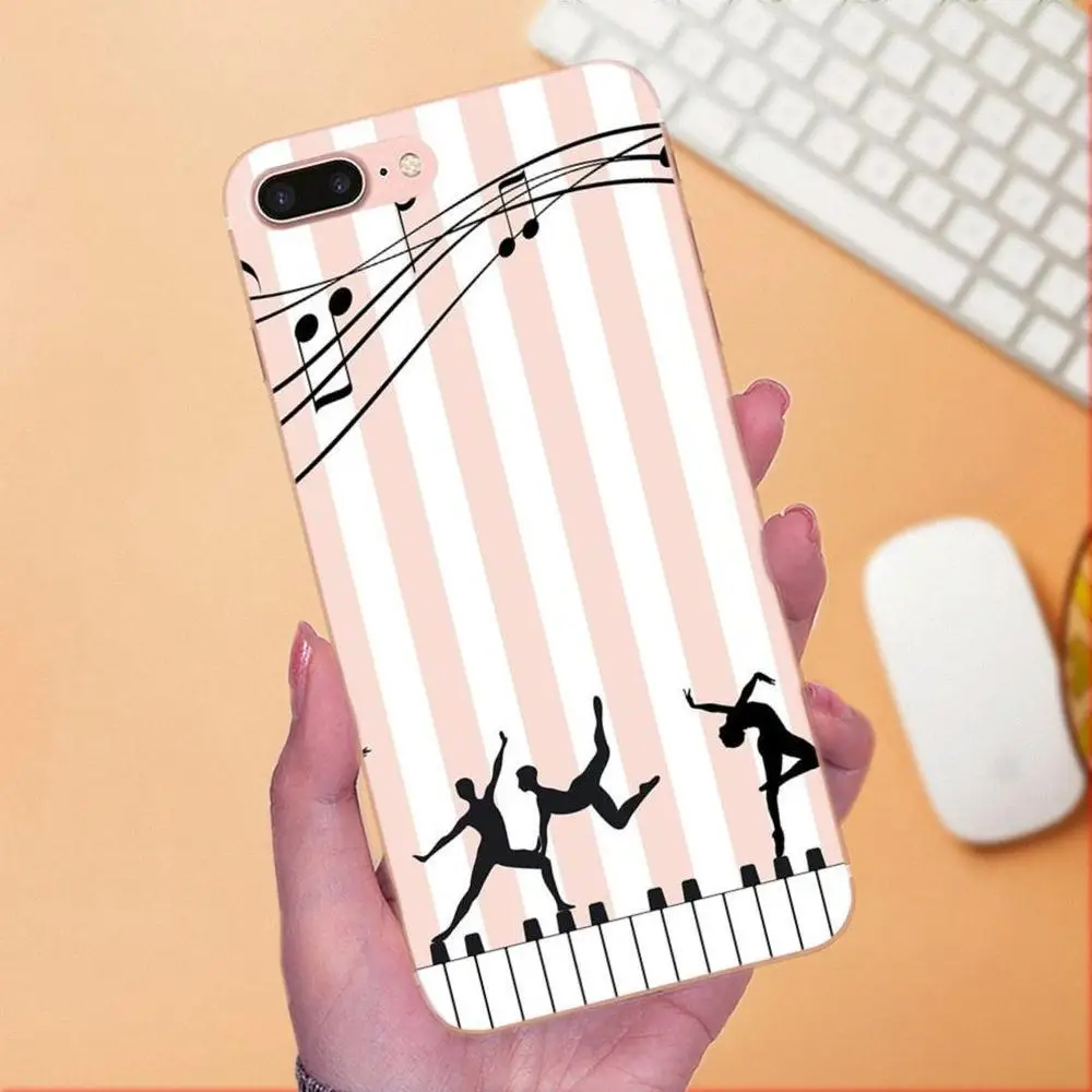 Love Music Note Piano Umbrella TPU телефон для Huawei Honor 4C 5A 5C 5X 6 6C 6A 6X 7 7X 8 9 V8 V10 Y3II Y5II Y6II G8 P7 Play