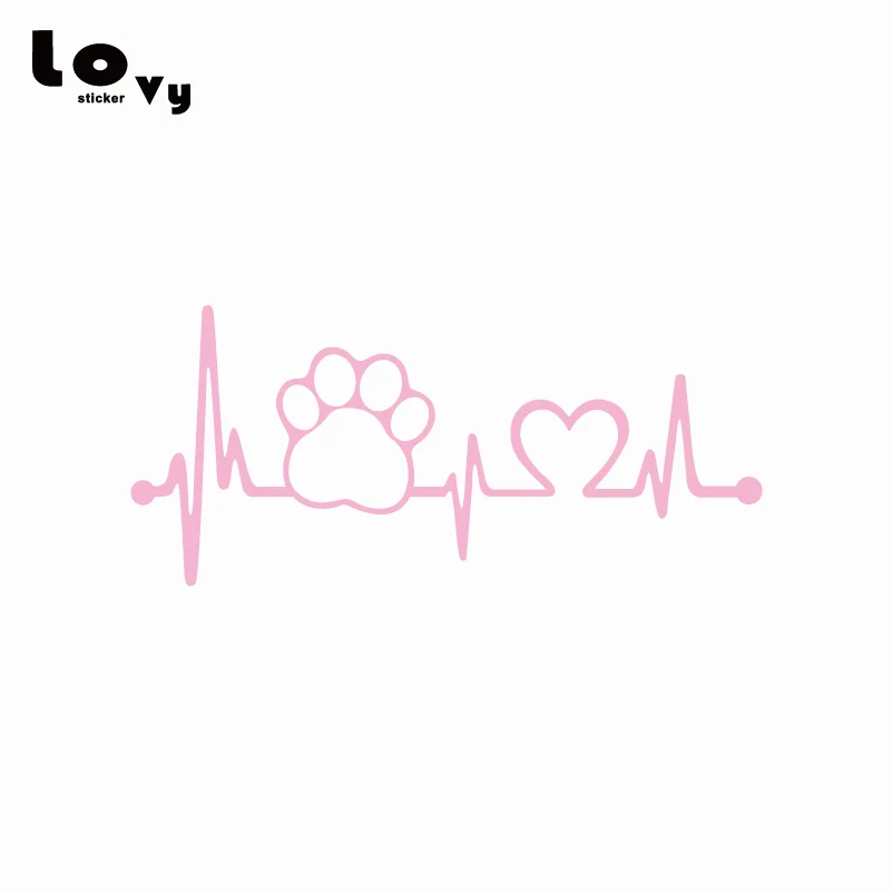 Лапа сердцебиение Lifeline монитор собака кошка виниловая Автомобильная наклейка