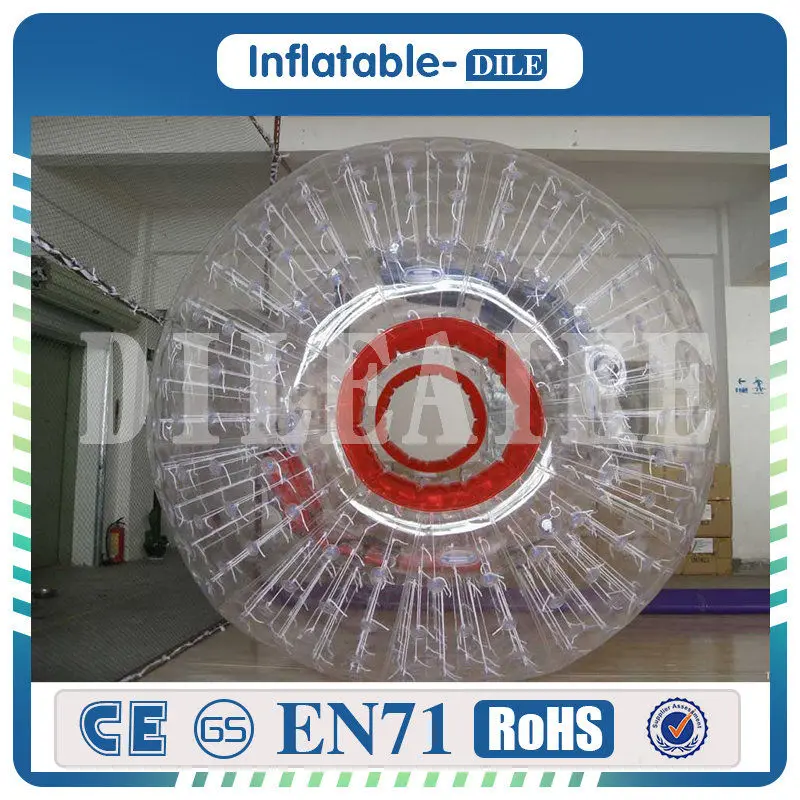 

Free shipping 0.8mm PVC 3m Diameter Inflatable Zorb Ball Zorbing Ball Human Hamster Zorb Ball For Land