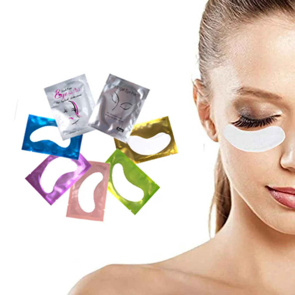 20 Pairs Mix Color NEWCOME 20/50/100 пар подушечки для ресниц под глаза гелевые подушечки 7 цветов Безворсовая Ткань наклейки для подвесных для наращивания ресниц инструмент - Цвет: 20 Pairs Mix Color