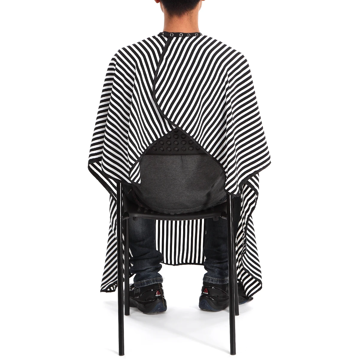 Накидка парикмахерская для взрослых водонепроницаемый сарафан в полоску