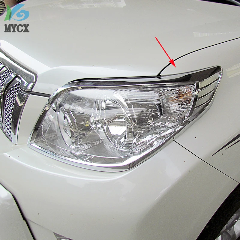 Хромированный налобный светильник 2010-2013 покрытие для Toyota Land cruiser Prado 150 FJ 2011 2012
