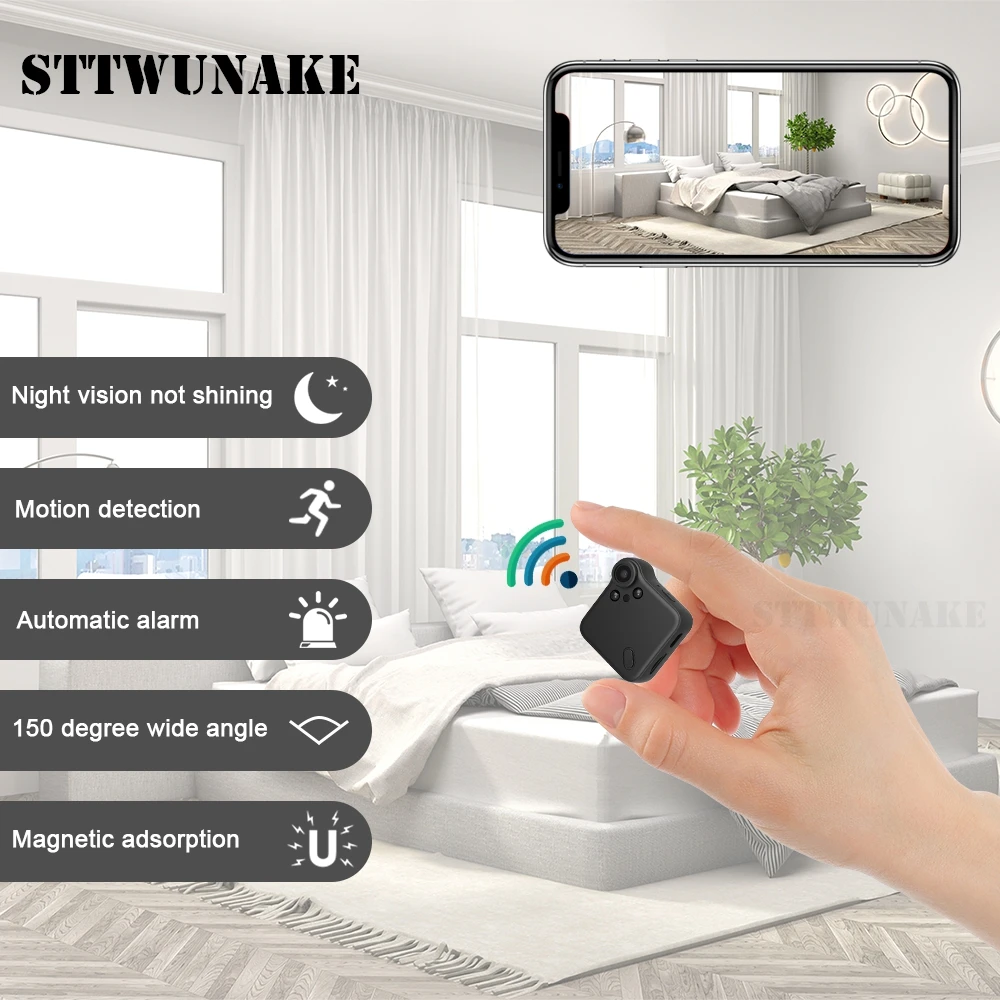 STTWUNAKE mini IP camera 1080P HD wifi micro cam Wireless home Small hidden Baby Monitor Video recorder outdoor ipcam security |