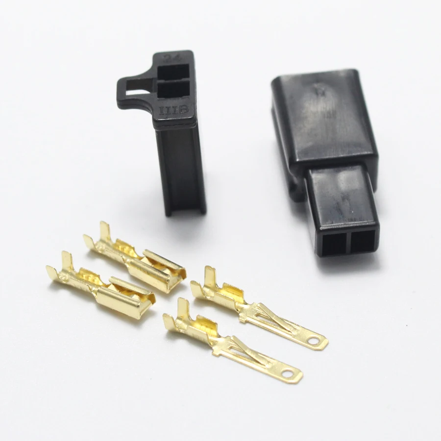5 комплектов 2 8 мм 2pin комплект автомобильных электрических разъемов 2P гнездовой