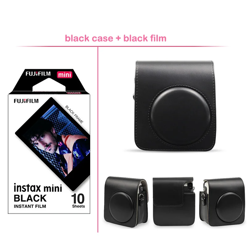 Geniune Fujifilm Instax Mini мгновенная цветная пленка с защитным чехлом для камеры из ПУ кожи