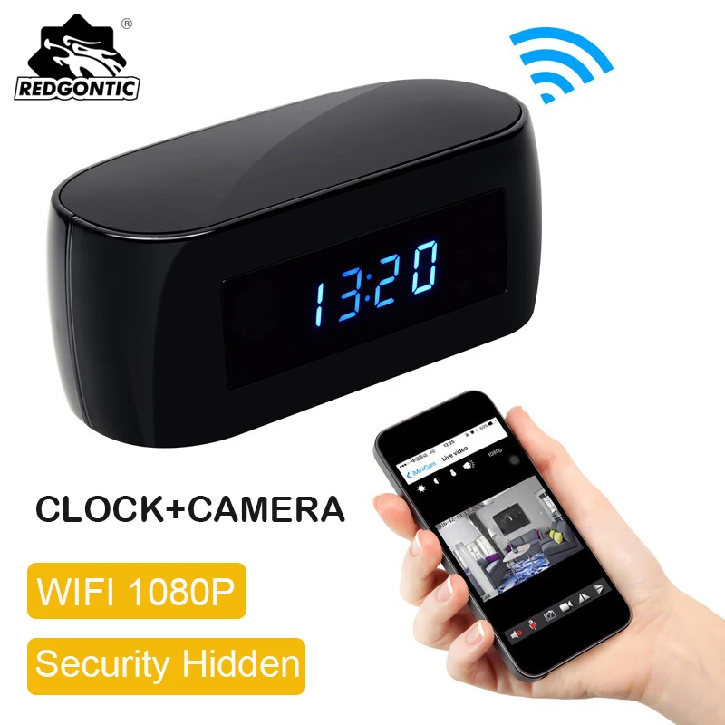 1080P Часы с поддержкой wifi и камерой Ночное видение Беспроводной IP дистанционно