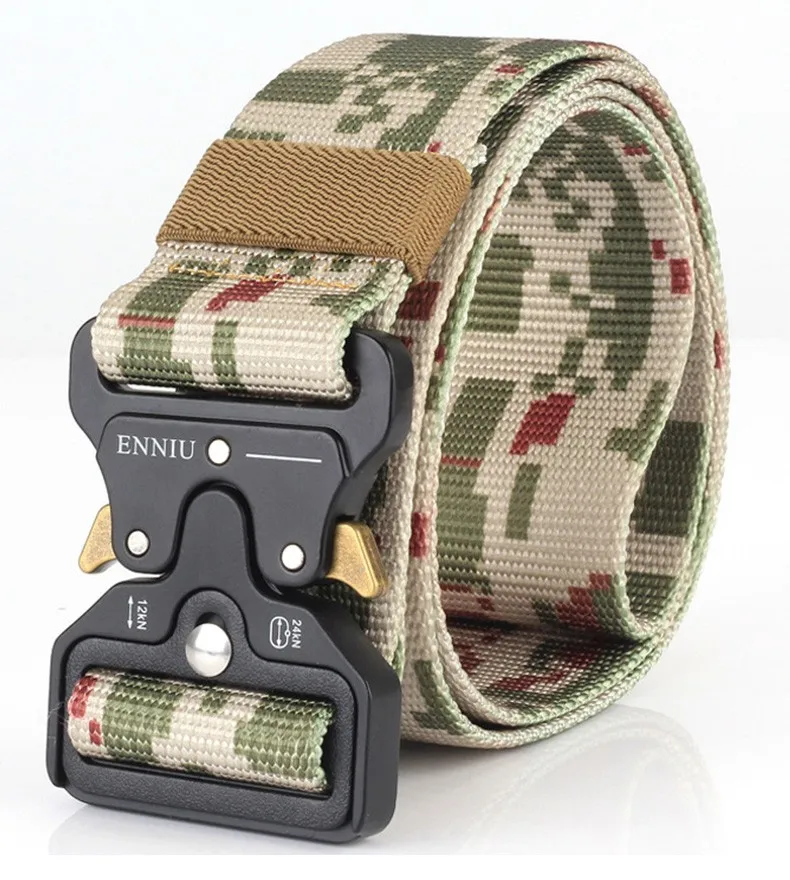 COWATHER nylon belt luxury men belts military outdoor tactical male strap jeans waistband new belt for men fashion metal buckle