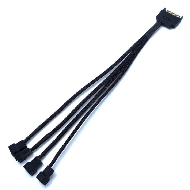 12V 15Pin SATA 3Pin/4Pin вентилятор Мощность кабель адаптера 27 см от 1 года до 4 способа