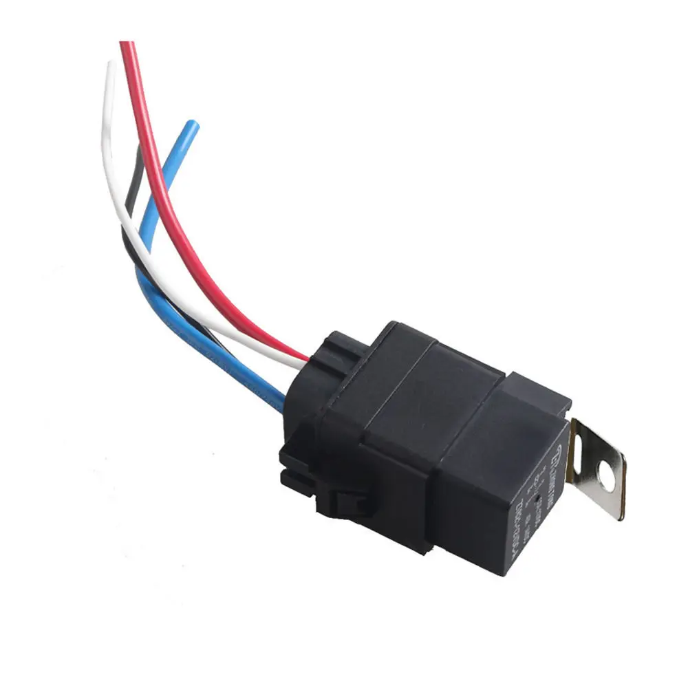 EE support 5Pcs Car Truck 12V 40A SPST Relay Socket Plug 4Pin 4 Wire Waterproof Seal Iron | Автомобили и мотоциклы